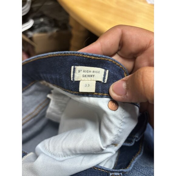 Madewell 9” High Rise Skinny Jeans in Creston Wash 33 Mid Rise Stretch - Picture 4 of 5